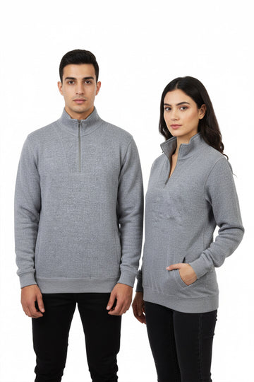 Guess unisex Mock Neck Zip Sweatshirt – Winter Essential