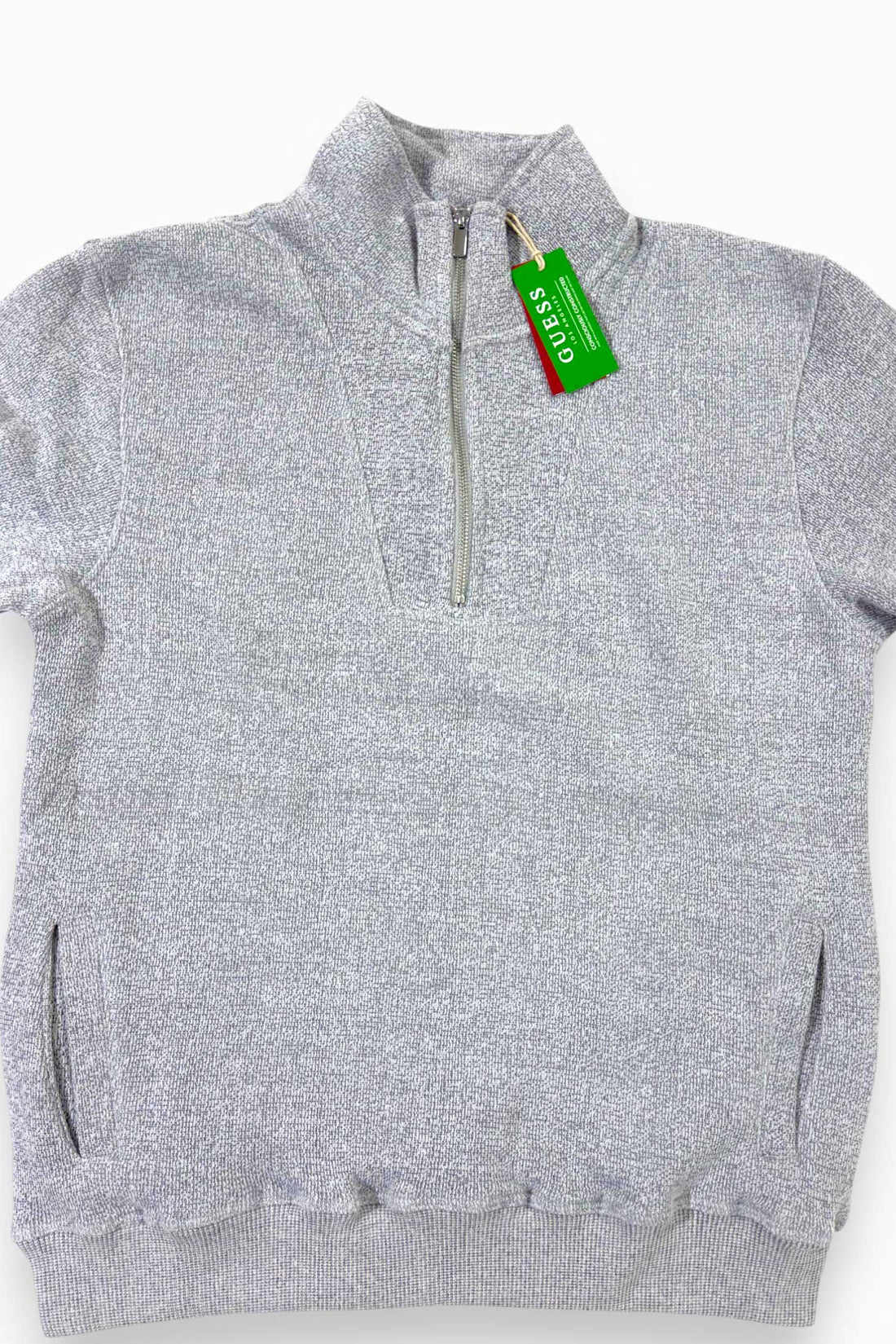 Guess unisex Mock Neck Zip Sweatshirt – Winter Essential