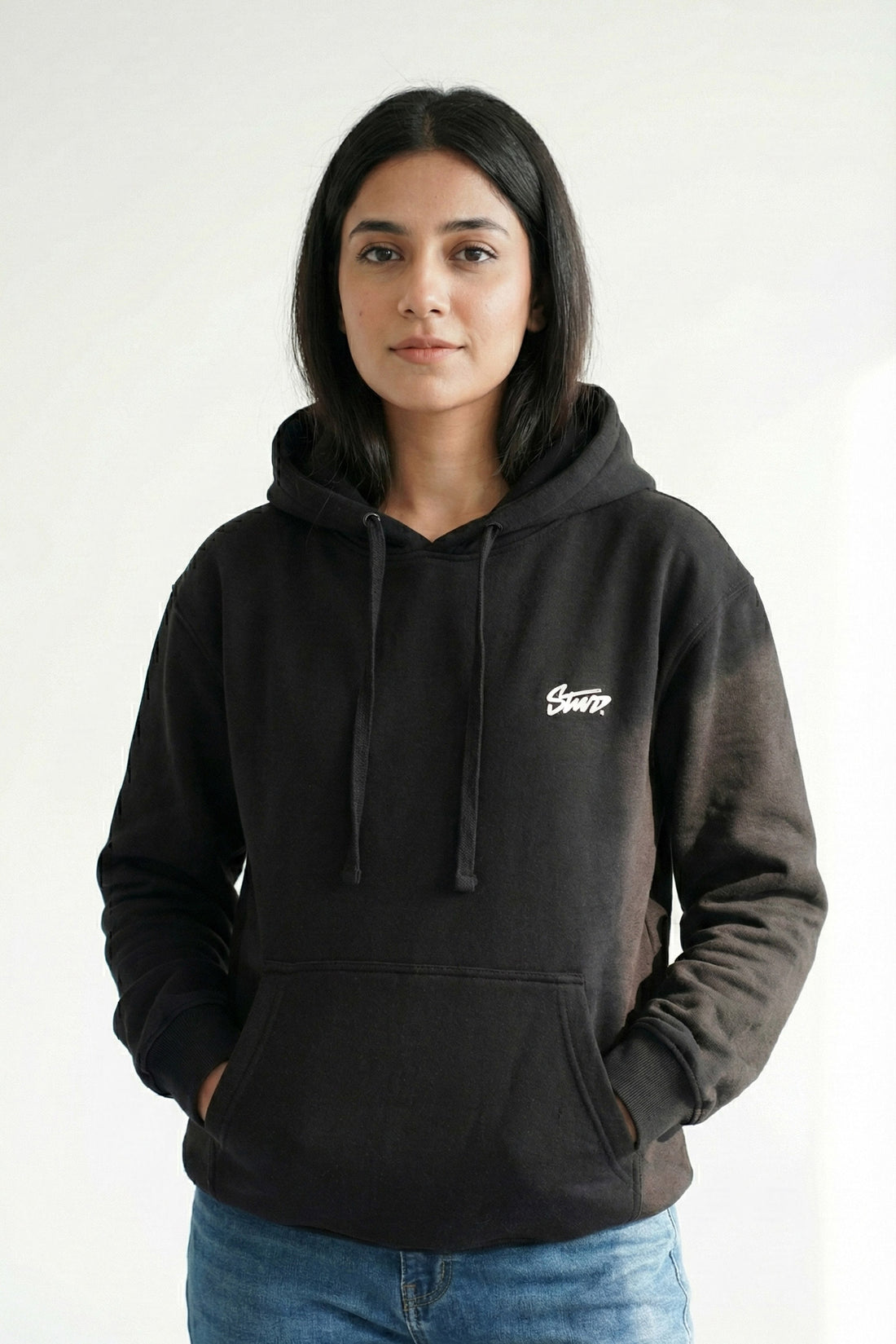 Pull & Bear Unisex Black STWD Hoodie