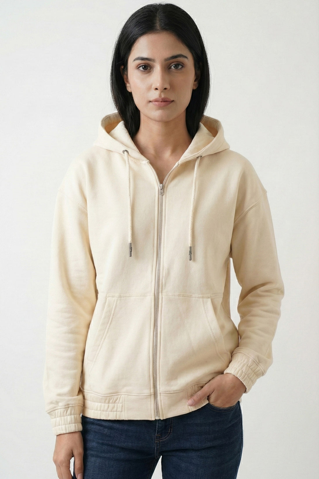 ZARA unisex Zip Hoodie with Hood – Minimal Winter Style